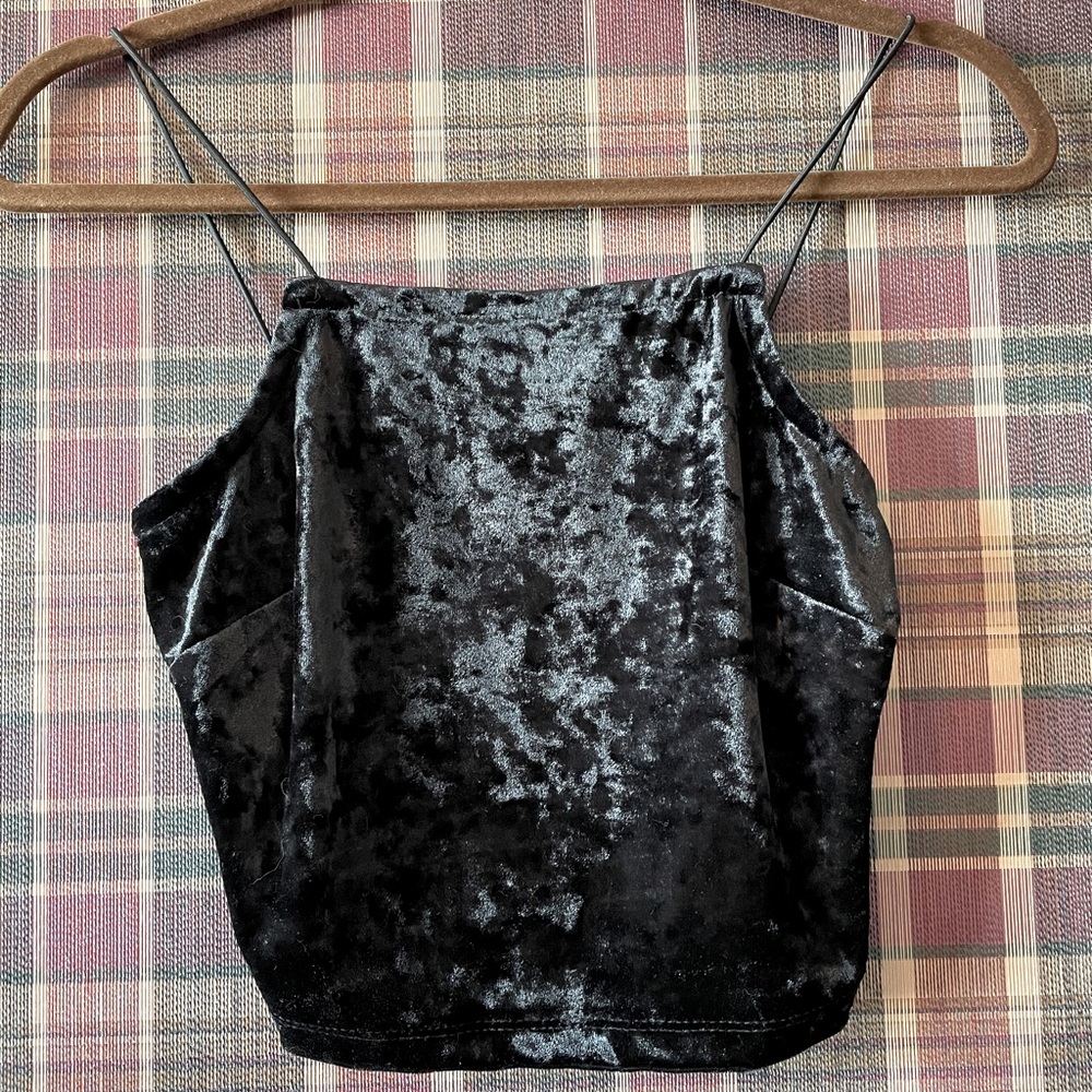 Velvet Crop Top